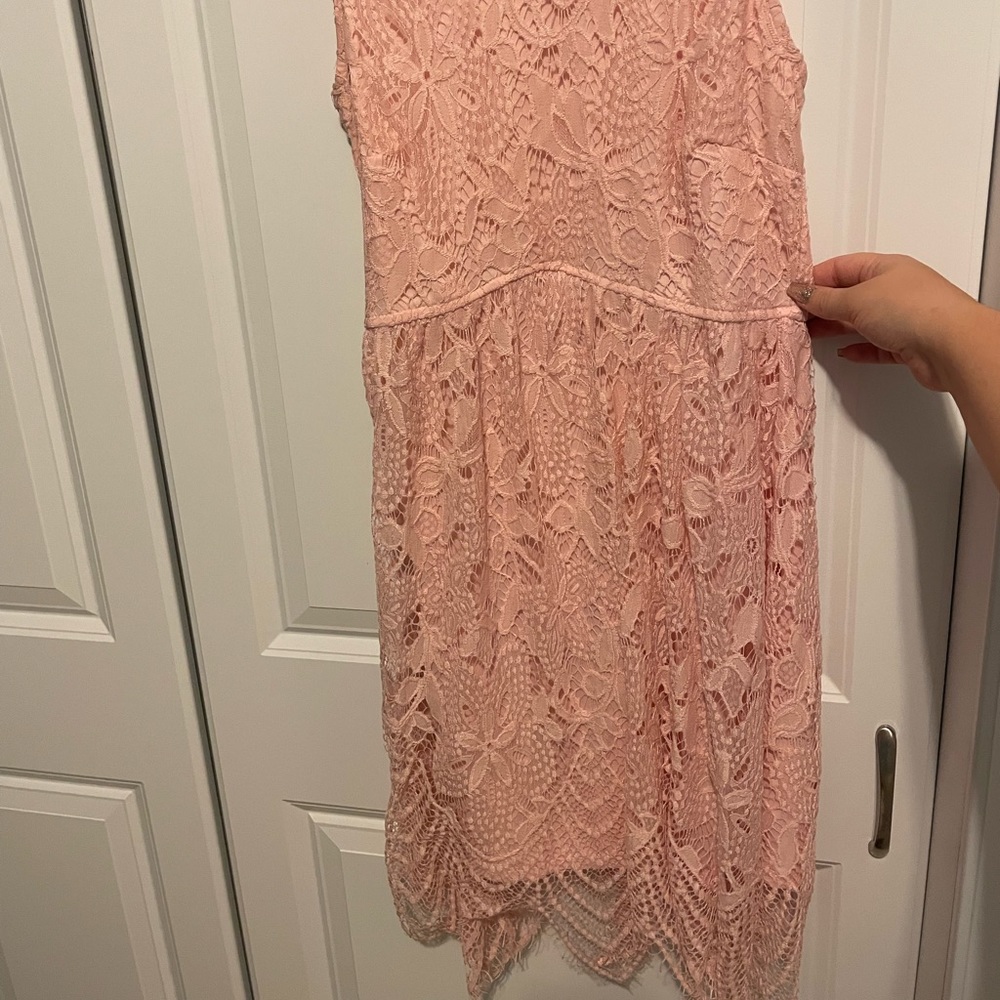Short Sleeve Lace Dress